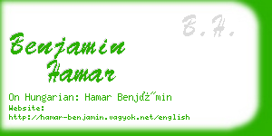 benjamin hamar business card